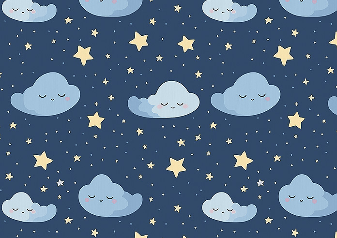 Starry Night, Blue Sighs - Motorised Roman Blind - Image 7
